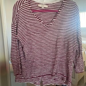 Loft red stripe sweater